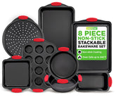 NutriChef front view of full 8-piece set showing versatility