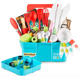 NutriChef front view showing toolbox and apron for tidy storage and clean play