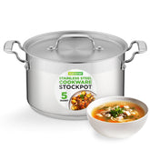 NutriChef front view showing polished exterior and sturdy lid, conveys professional look