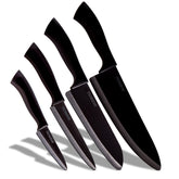 Nuwave front packaging showing full black ceramic knife set benefit easy selection
