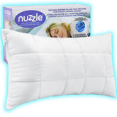 Nuzzle queen pillow front view showing plush hotel-like surface and inviting comfort