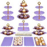 NWK front view showing assembled purple stands and cohesive display benefit