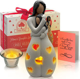 OakiWay front view of statue showing loving mother-daughter pose and gift appeal