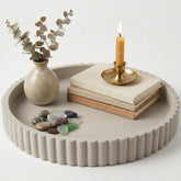 OAKOA front view fluted tray showing minimalist centerpiece benefit