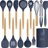 oannao front packaging navy blue set showing all utensils and benefit of complete kit