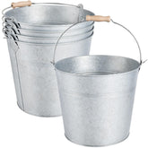 OBTANIM front view of four galvanized buckets showing set and finish benefit