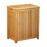 Oceanstar front view of bamboo hamper showing clean lines and storage benefit