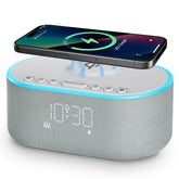 Odokee front view showing clock radio and neat bedside styling for convenience
