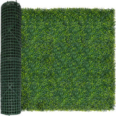 ODTORY front view of boxwood panel roll showing dense greenery for instant visual privacy