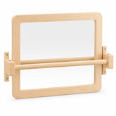 Ogears front view of mirror with bar showing safe, compact design and clear reflection