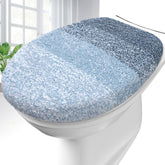 OLANLY front view of blue lid cover showcasing plush look and comfort