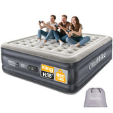 OlarHike front view of inflated king mattress showing roomy sleep surface benefit