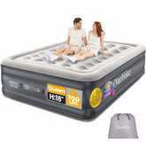 OlarHike queen front view showing bed height and mattress support