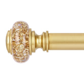 OLV gold curtain rod front packaging showing all contents and style benefit