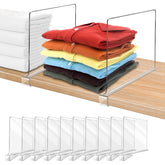 OMGelic front view of 10 clear dividers showing organized look benefit