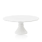 Omifun front view ceramic cake stand showcasing elegant presentation