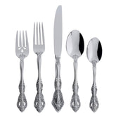 Oneida Michelangelo front view showing full 20-piece set and elegant styling