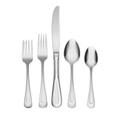 Oneida satin sand dune front set showing full 45-piece collection and balanced styling