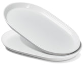 ONEMORE front view of 16-inch oval platter showing clean presentation and stability