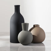 ooit ceramic vase set front view showing neutral colors and balanced trio benefit