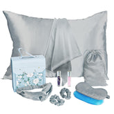 OPELETNNT satin pillowcase front showing smooth surface and gentle sleep benefit