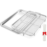 OPENICE front view of basket and tray showing large capacity and sturdy build