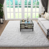 Ophanie 5x8 rug front view showing clean white pile and modern look enhancing décor