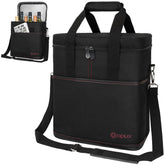 opux front view of closed wine bag showing sleek design and easy transport benefit