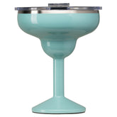 ORCA Rita front view showing turquoise finish and stem, keeps drinks chill