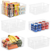 Orgneas front view of six baskets showing organized neat storage benefit