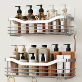Orimade front view showing shelf and five hooks for organized storage