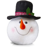 Ornativity snowman front view showing cheerful face and secure fit