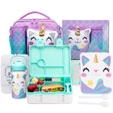 Oruiji lunch bag front view showing unicorn print and insulated benefit