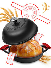 ORWIPO Dutch oven front view showing matte black finish and sturdy handles benefiting countertop display