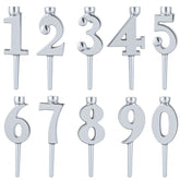 Otoolling front packaging showing ten silver number candleholders and neat layout benefit durability