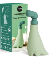 OTOTO Soapasaurous front view showing ceramic dinosaur and neat countertop placement