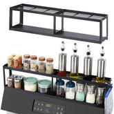 OTraki front view showing 2-tier magnetic spice rack for organized cooking