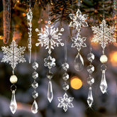 OuMuaMua front packaging showing full 48-piece clear ornament set and included ribbons