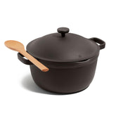 Our Place Perfect Pot front view showing design and lid, highlights versatility benefit