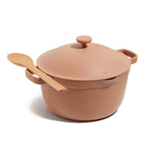 Our Place Perfect Pot front view showing sleek shape and lid — versatile cookware benefit