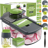 Ourokhome front view of full mandolin set showing compact design and convenience