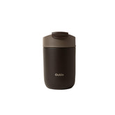 OutIn travel tumbler front view showing sleek exterior and cup-friendly shape for easy carry