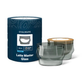 ovalware front view wide rim showcasing easy latte pouring and presentation