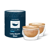 ovalware front view of two cups showing elegant presentation and clarity