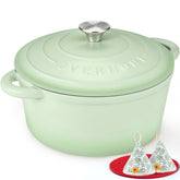 Overmont front view of 5.5QT Dutch oven, durable cookware and elegant color