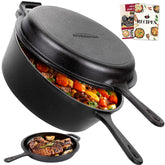 Overmont front view of 3.2QT dutch oven showing compact design and versatility
