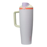 Owala FreeSip front view showing 40 oz bottle and lid benefit of capacity