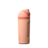 Owala FreeSip Kids front view showing Peach of Mind color and compact size for kids