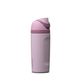 Owala FreeSip Lilac front view showing bottle shape and color, easy grip