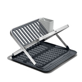 OXO two-tier front view showing organized drying and space-saving benefit